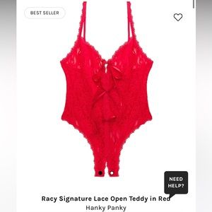 Hanky Panky Lace Open Teddy